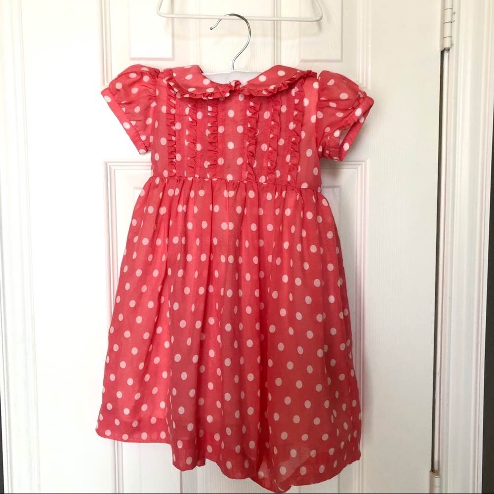 Polka dot cap sleeve dress w/ matching bloomer 2T